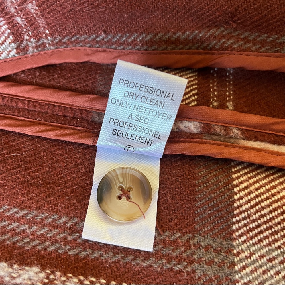 Gentle Fawn Leighton Jacket Red and Cream Plaid Flannel Button Up Long Shacket - Picture 9 of 9